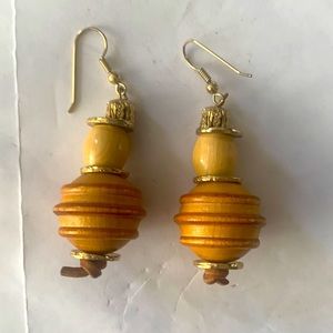 3 for $20 bundle Vintage pierced dangling wooden earrings